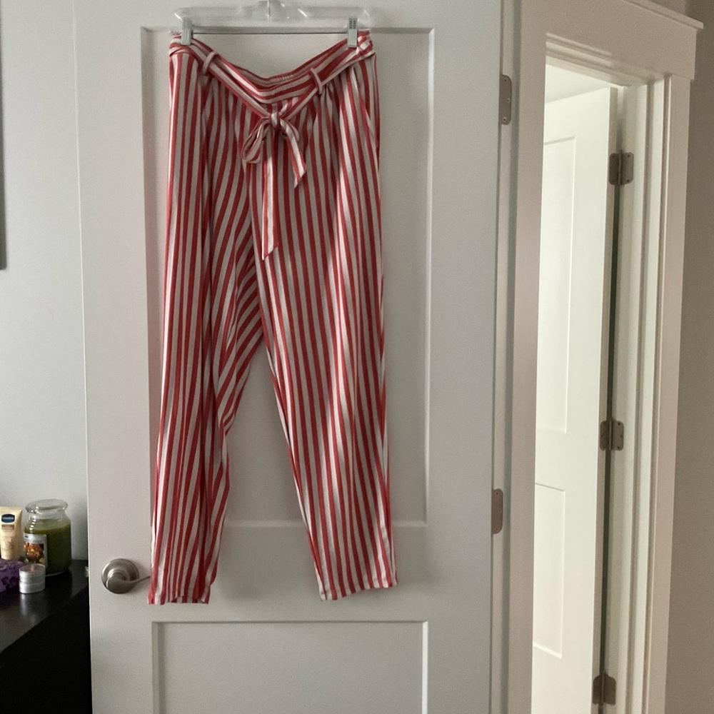 Red and White Striped Pants